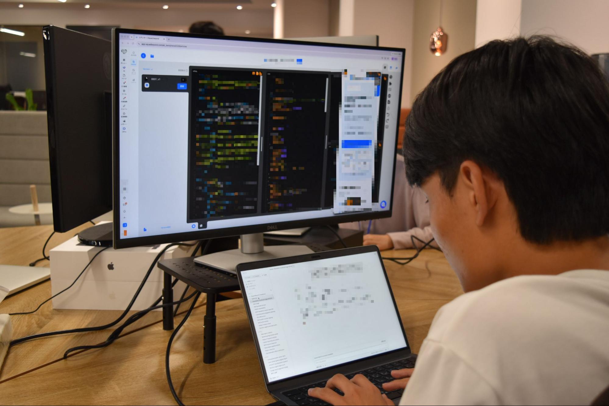 Squad beyondで記事LPを運用する様子