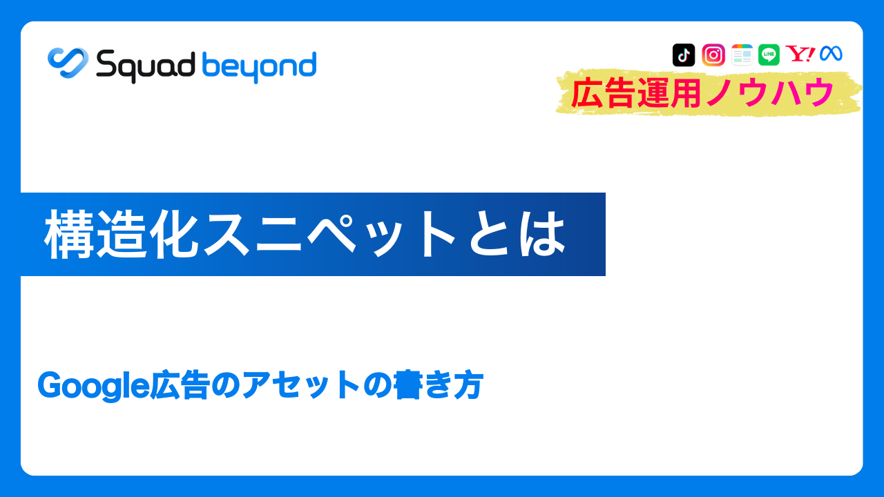 構造化スニペットとは｜Google広告のアセットの書き方